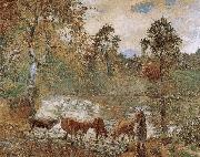 Camille Pissarro pond France oil painting artist